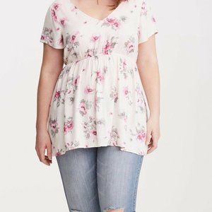 Flowy Floral Crossback Torrid Top 3X